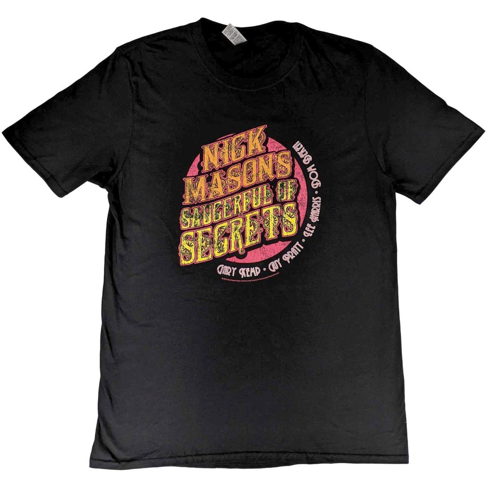 Nick Mason's Saucerful Of Secrets - Echoes European Tour 2022 Heren Tshirt - Zwart